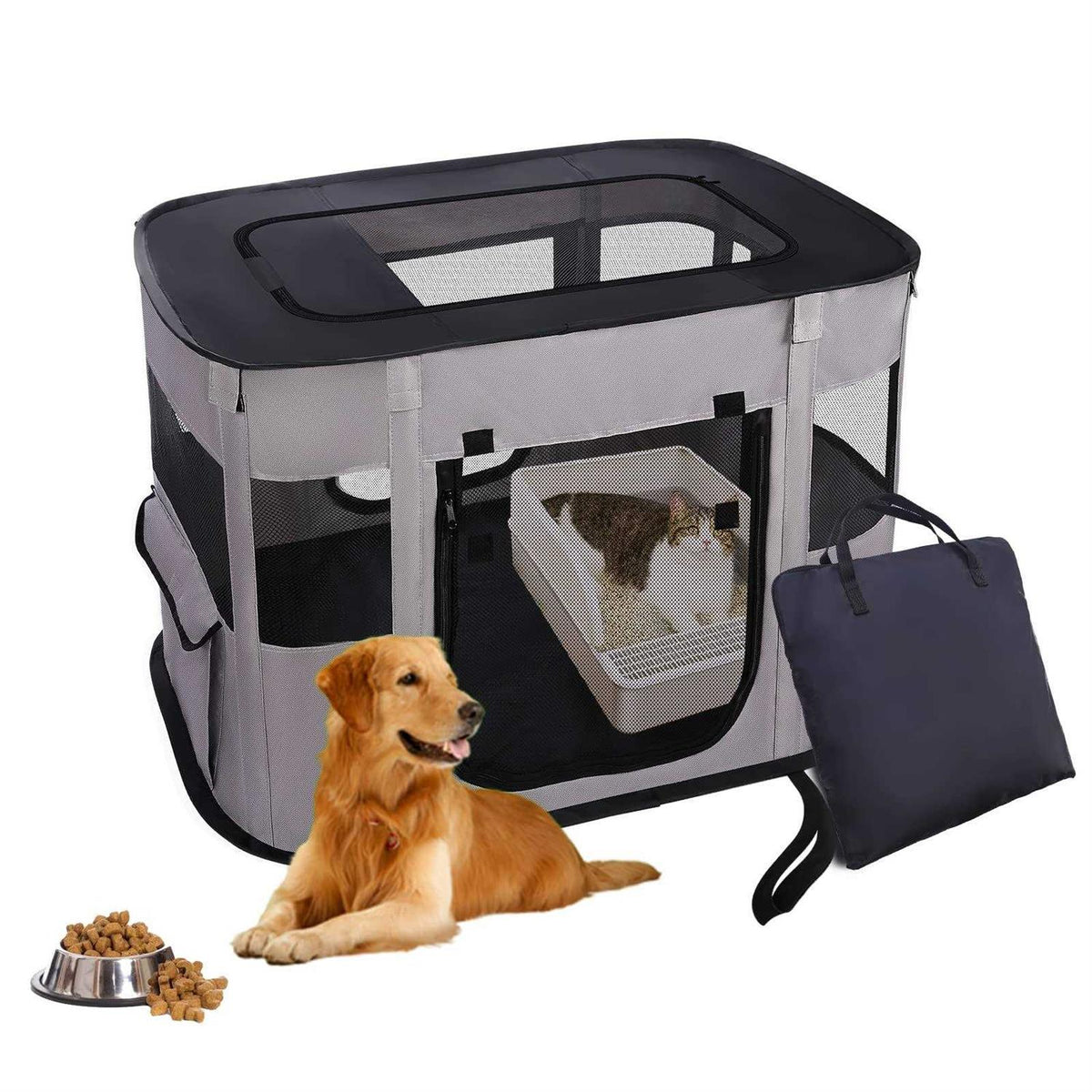 Portable Pet Playpen Collapsible Kennel W499327