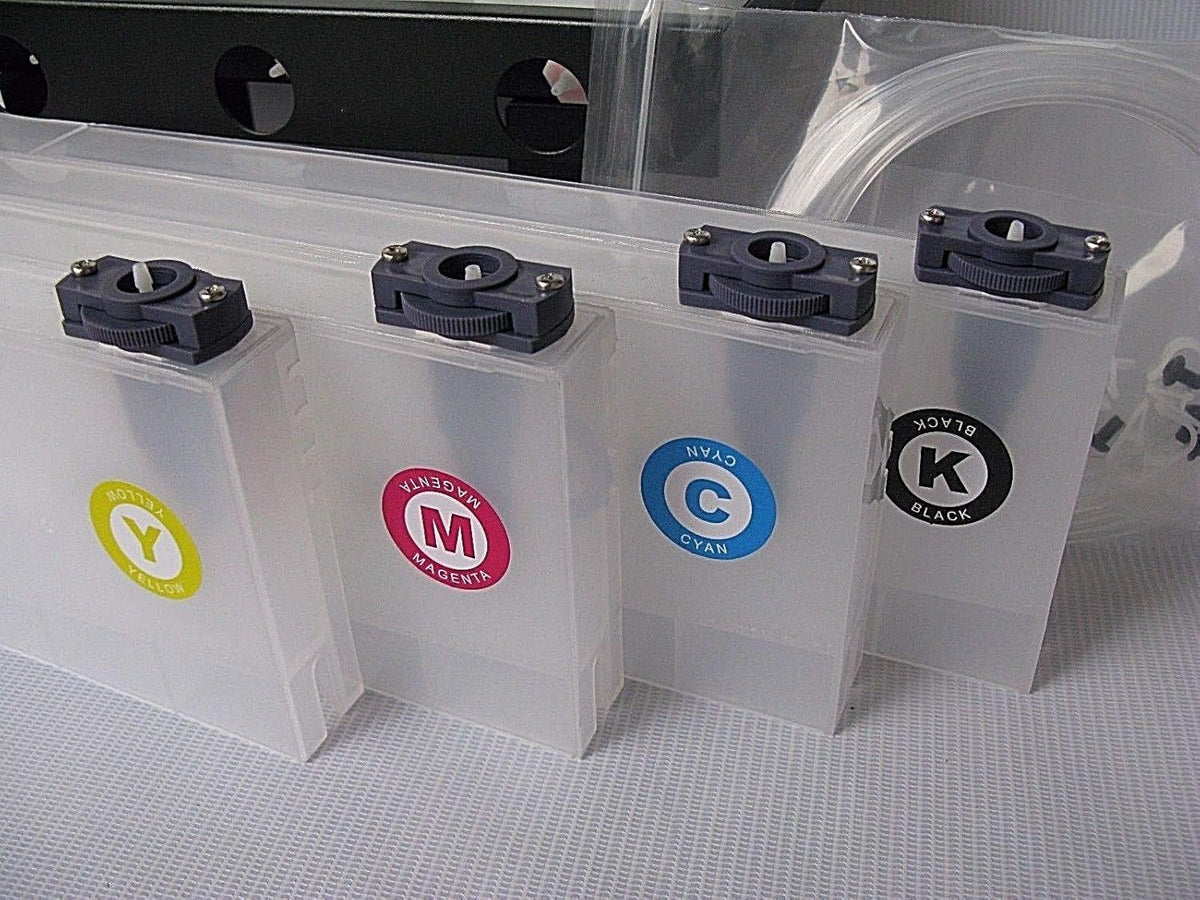 4 Bottles 8 Cartridges Inkjet Printer Ink System V90047
