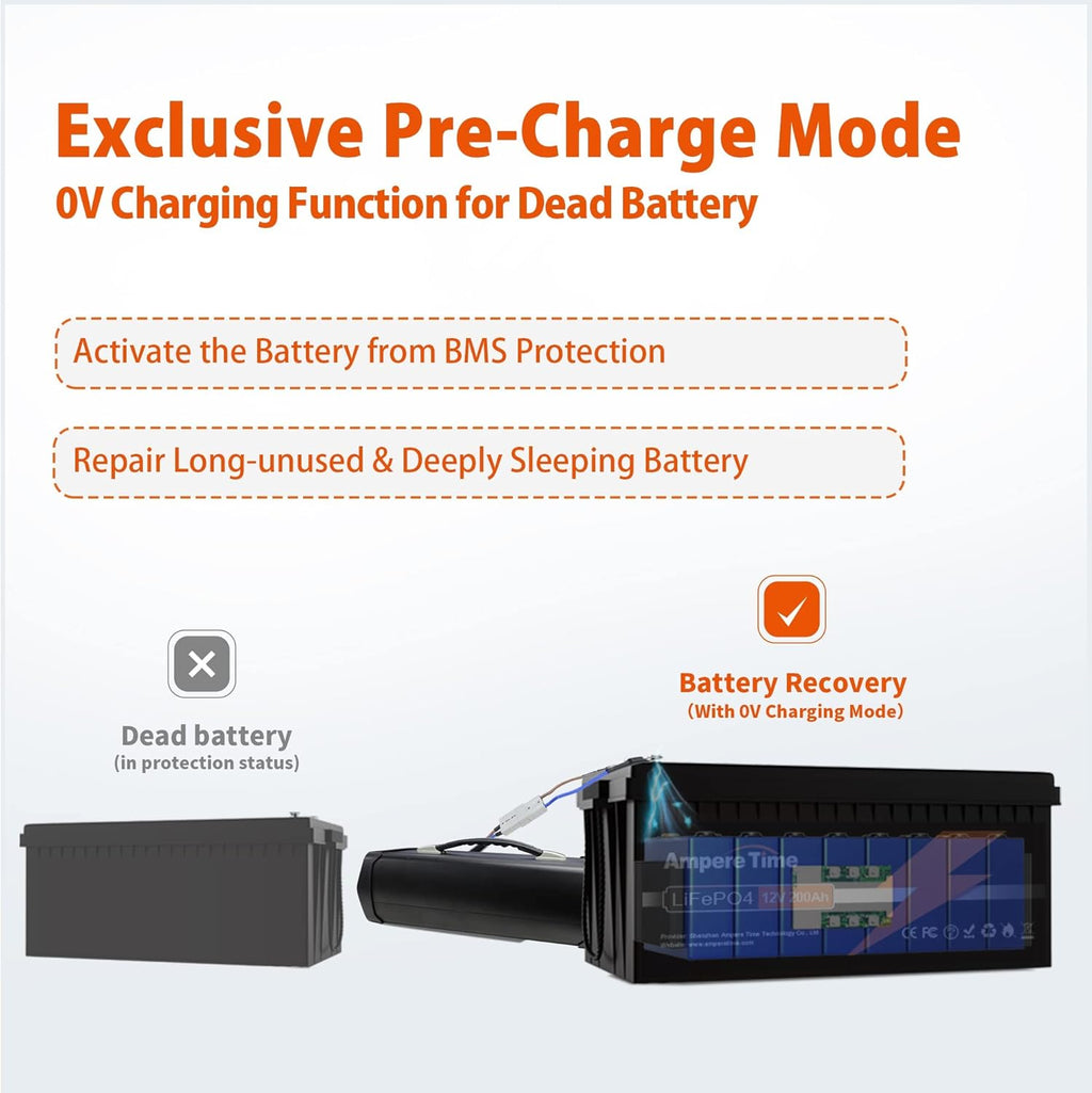 LiFePO4 Batteries Charger, 40A, Multi-Stage Charging, LED Real-Time Charging Value U683012