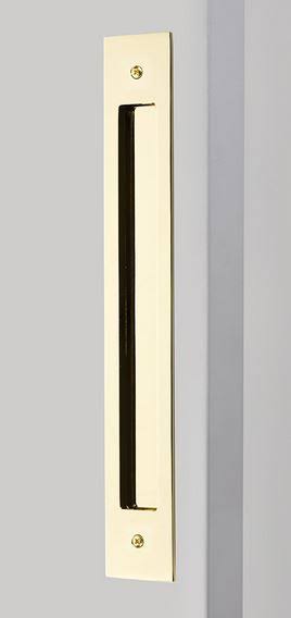 Unlacquered Brass Rectangular Flush Pull Y668