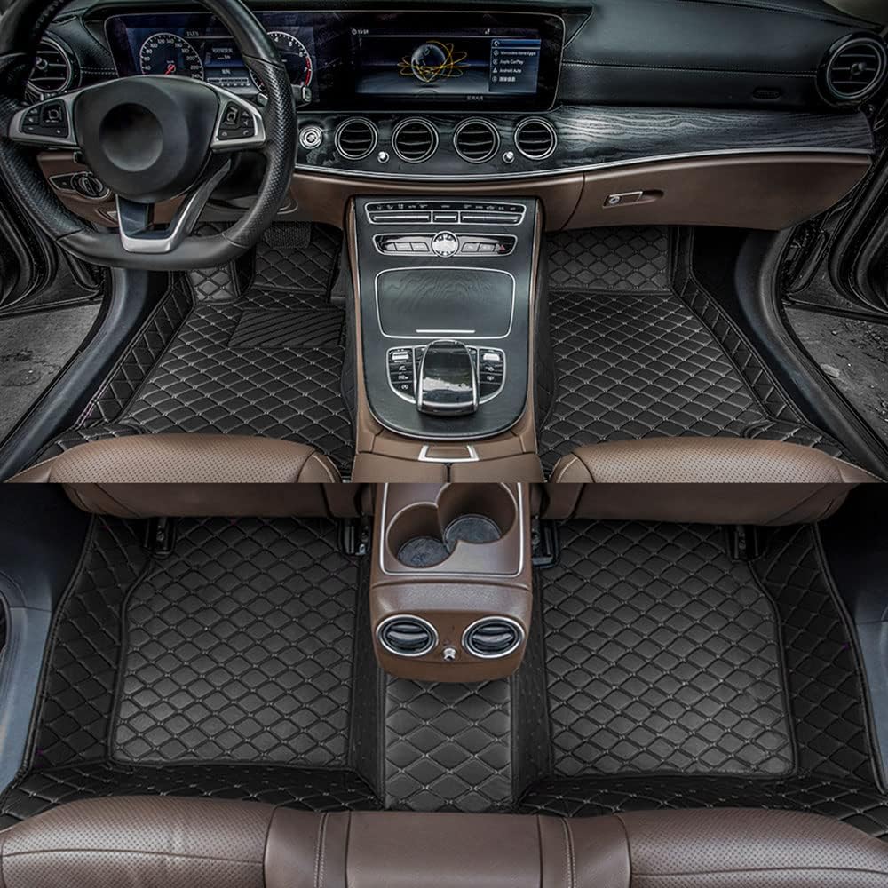 Car Floor Mats for Mazda CX-9 2007-2022 All Weather Non-Slip Leather Floor Liners S148401