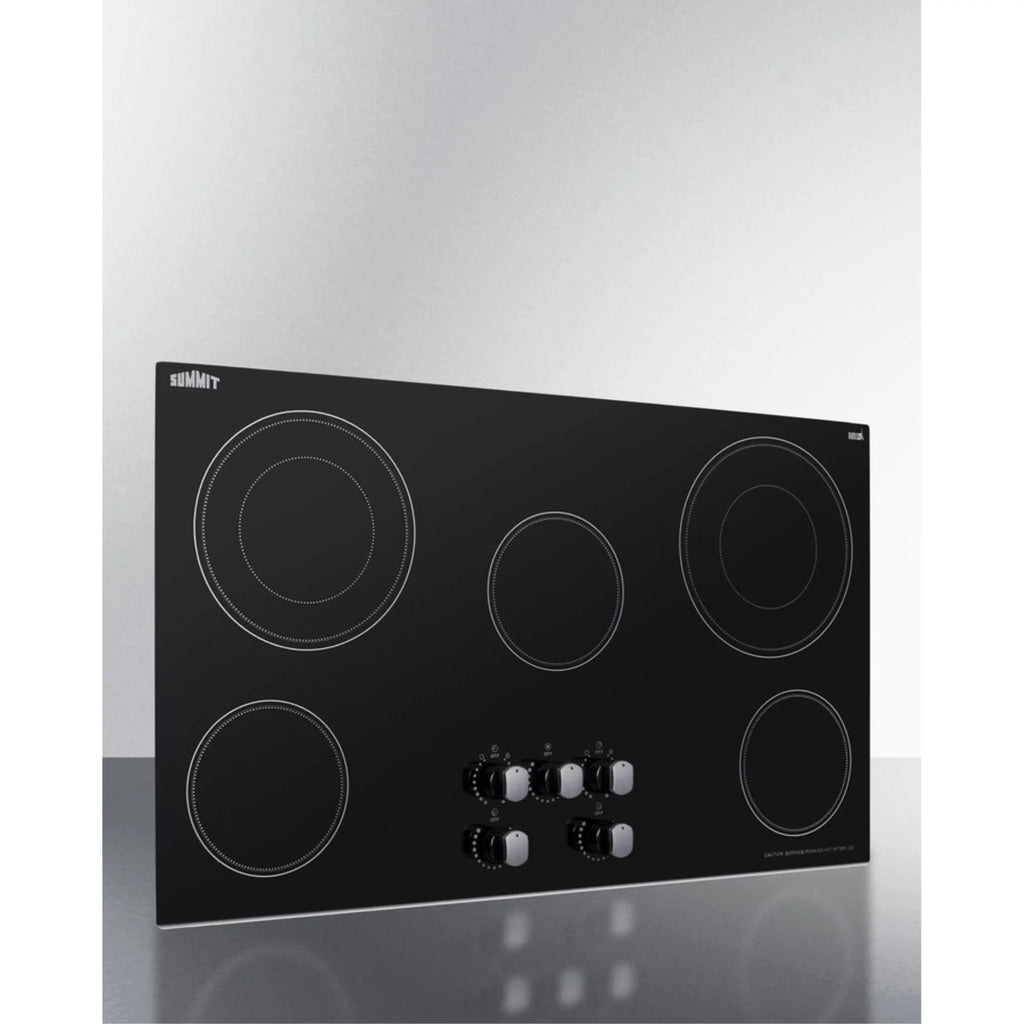 36 in. 5-Burner Radiant Cooktop, Black J154434
