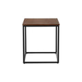 Black Metal End Table with Haze Wood Finish Top D784430