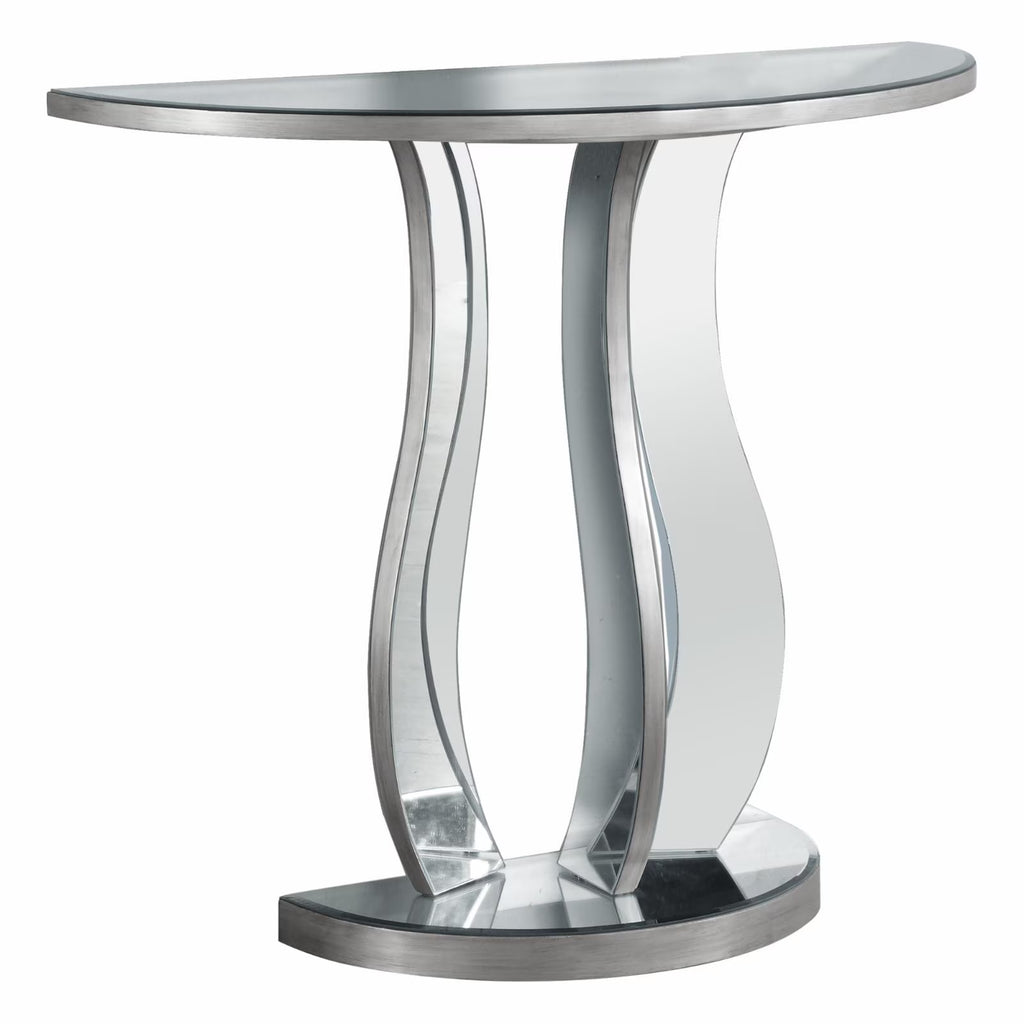 Grey Accent Table Console Mirror O112