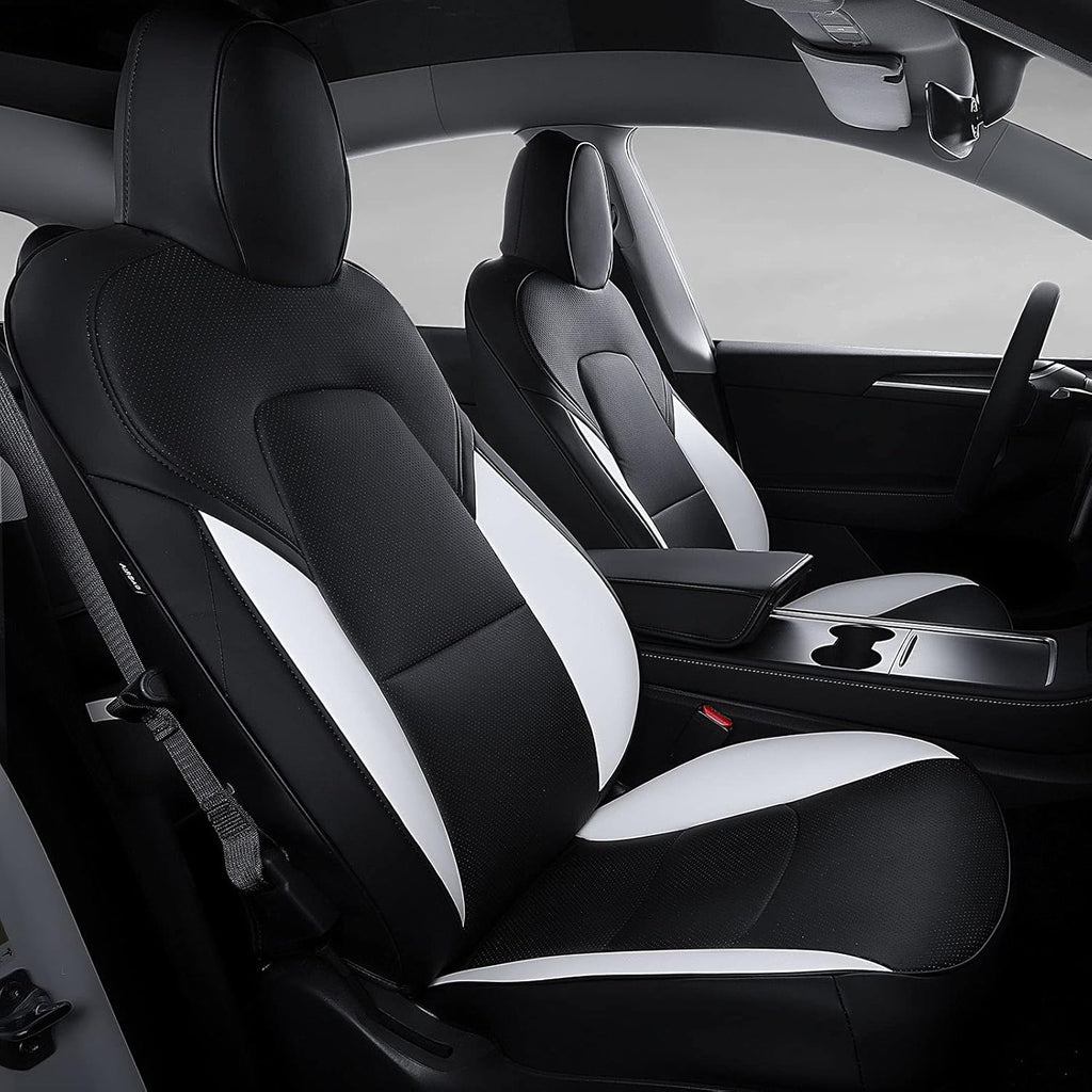 White Nappa Leather Car Seat Cover M9217