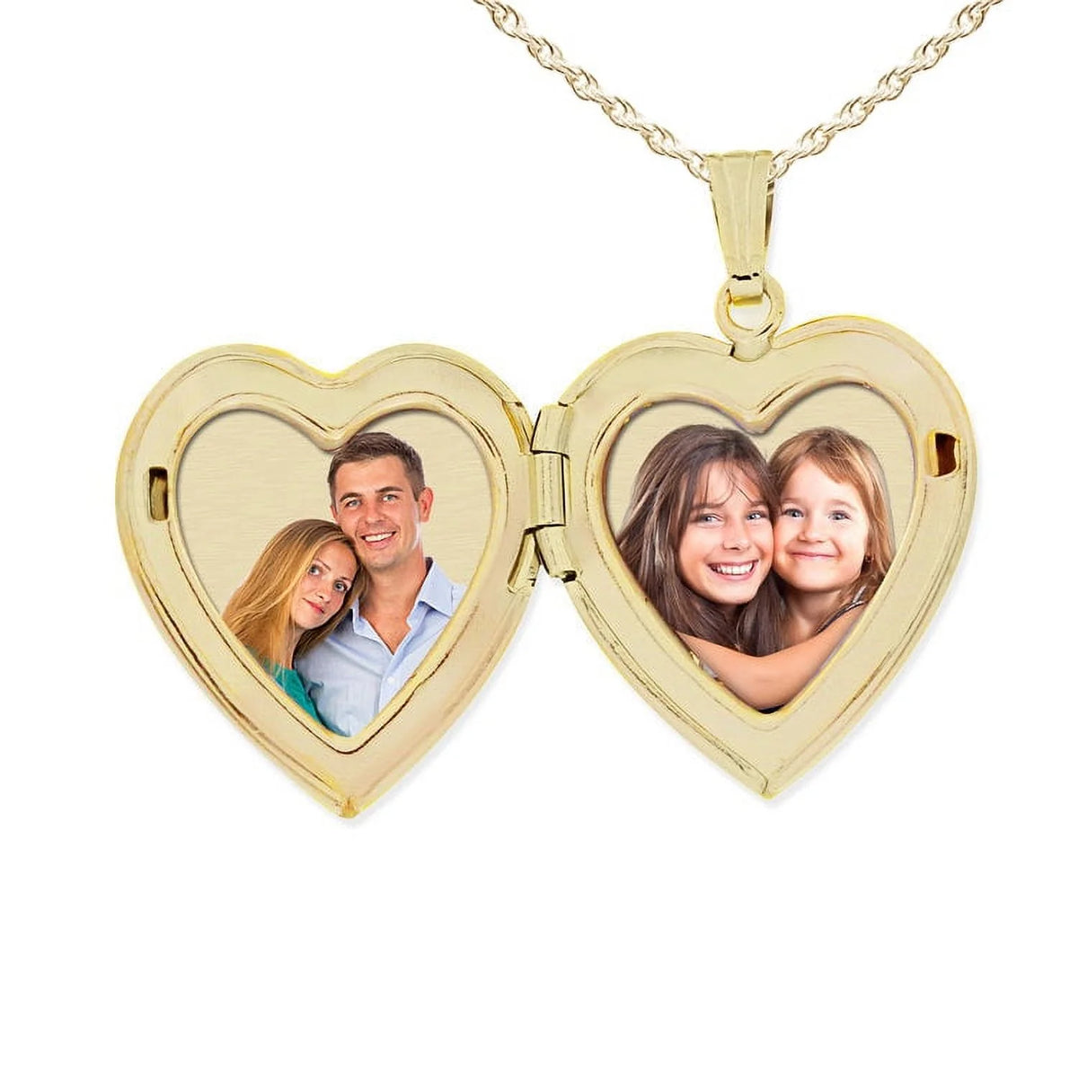 Solid 14K Yellow Gold Mother of Pearl Heart Locket N43416