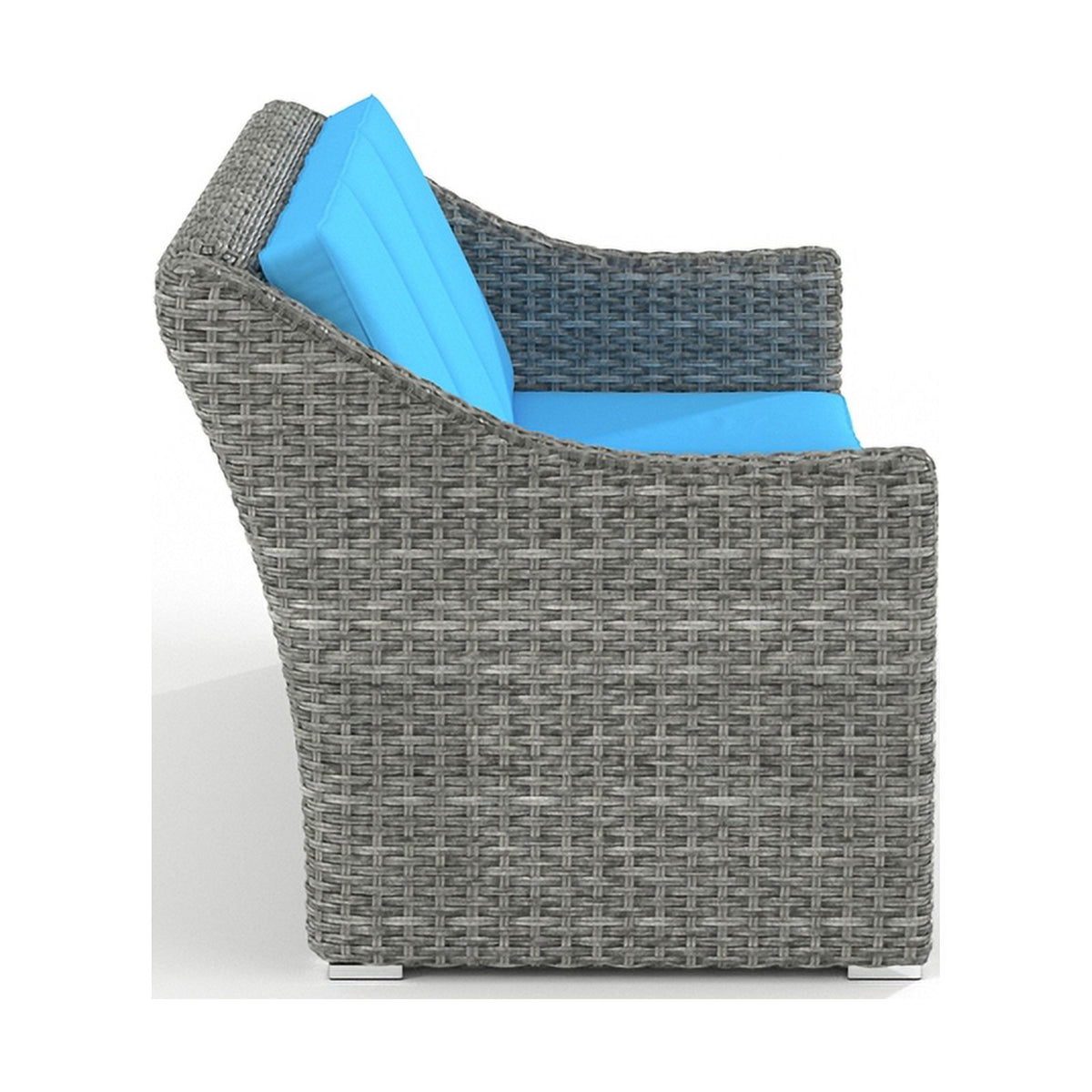 Teal Cast Iron Outdoor Wicker Sofa B8274