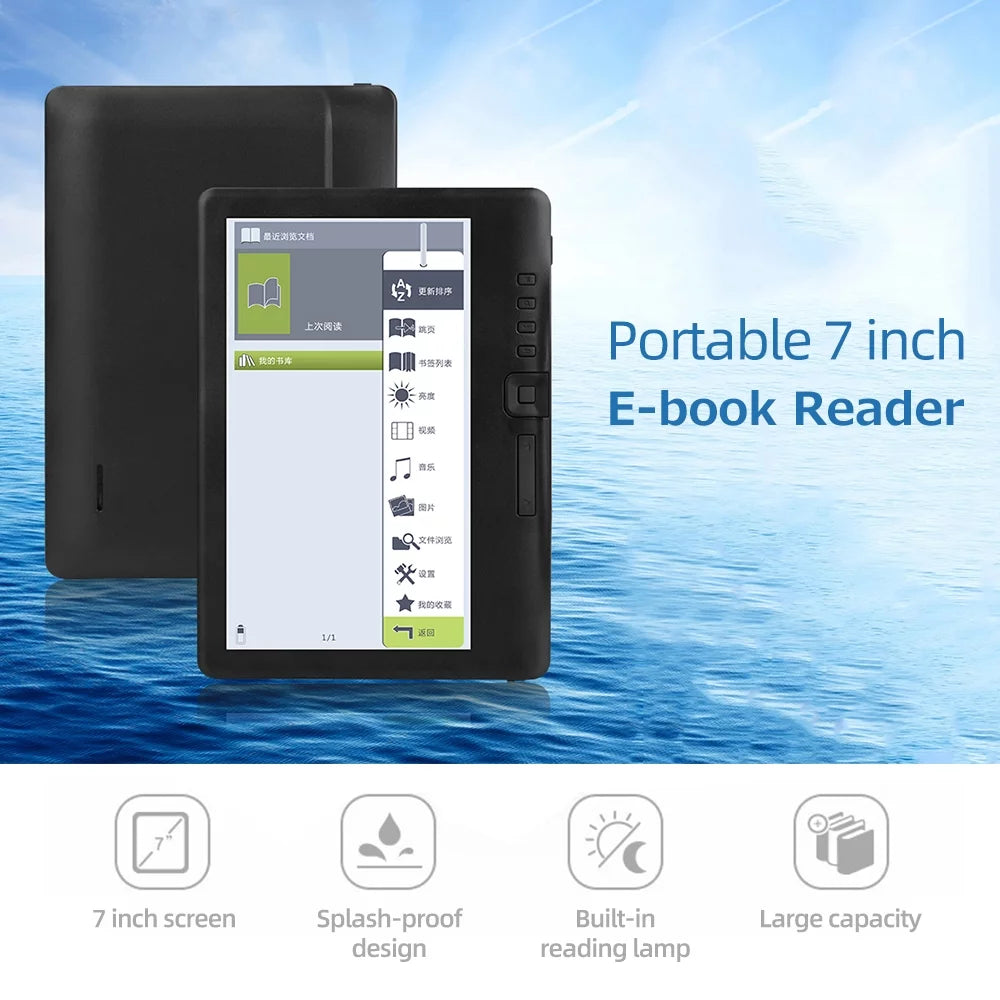 7 inch Portable E book Reader with 8GB Memory S10517