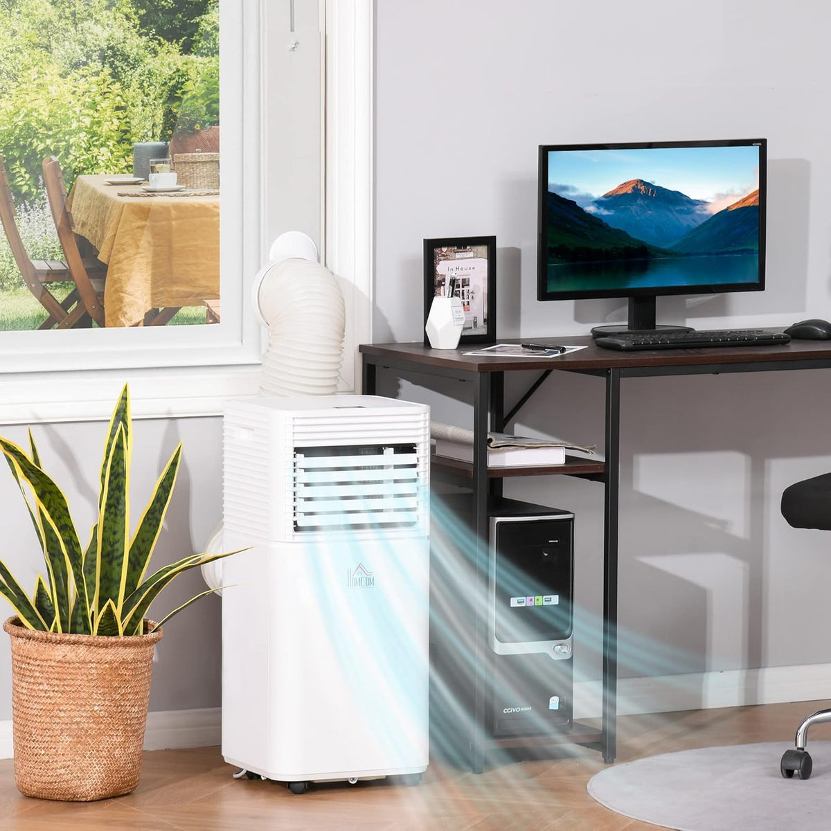 White Mobile Portable Air Conditioner with Remote Control U244
