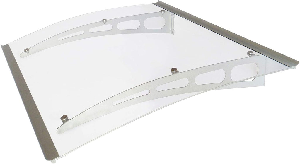 Gray Polycarbonate Door/Window Awning, 47"W x 35"D K107282
