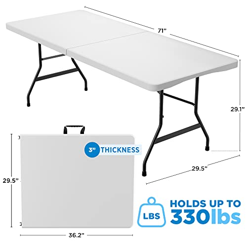 White Plastic Folding Table M958