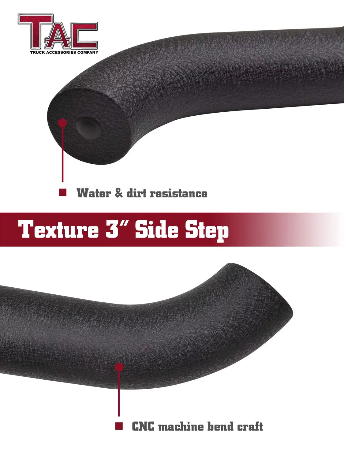 Texture Black Side Steps Nerf Bars Running Boards I886