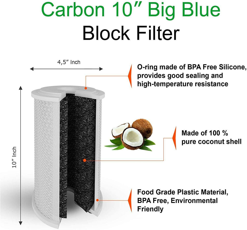 Carbon Block Water Filters 4.5x22 x 10x22 Whole House Cartridges X28472