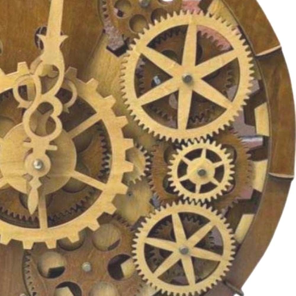 15 Inch Industrial Wall Clock with Moving Gears Q98344