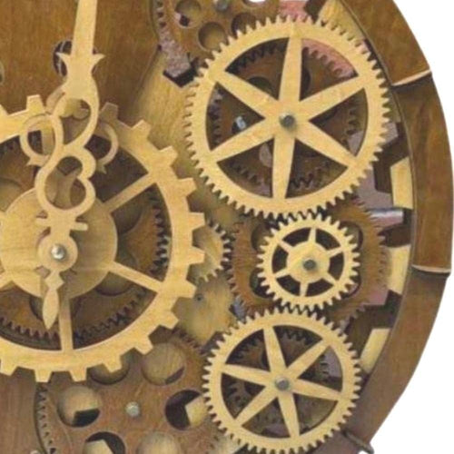 15 Inch Industrial Wall Clock with Moving Gears Q98344