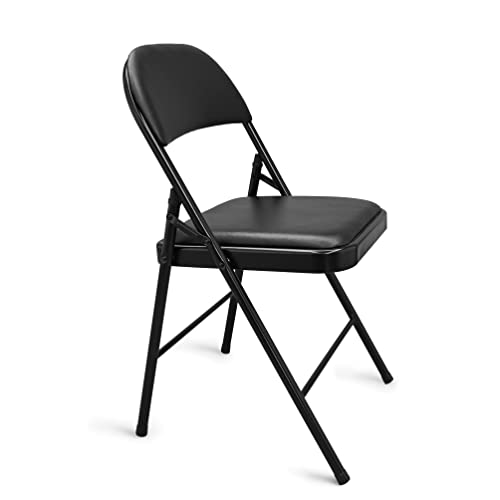 Black Vinyl-Padded Metal Folding Chairs 4-Pack Q19869