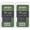 14 inch .050 3/8 52DL Full Chisel Chainsaw Chain 2 Pack W75843