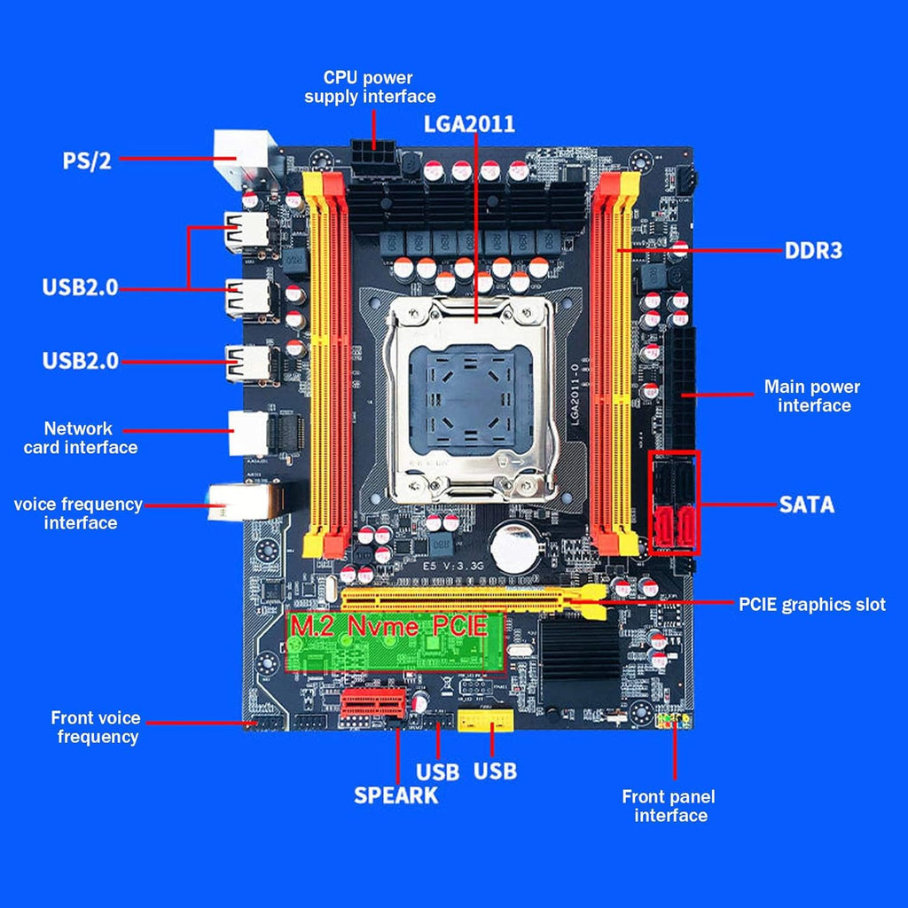 Gaming Motherboard with Indicator Light, DDR3 Memory, Support M.2 Hard Drives H610735