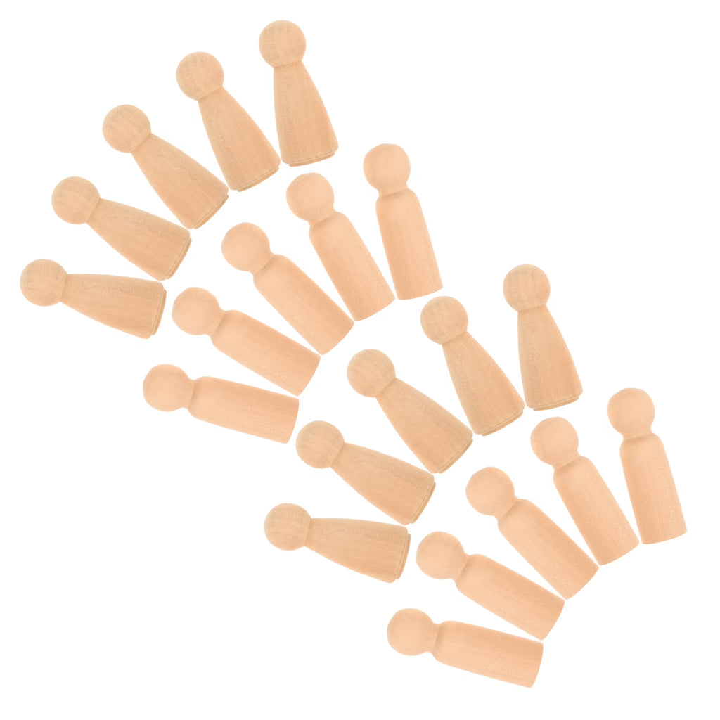 Natural Unpainted Wood Dad Peg Doll X285