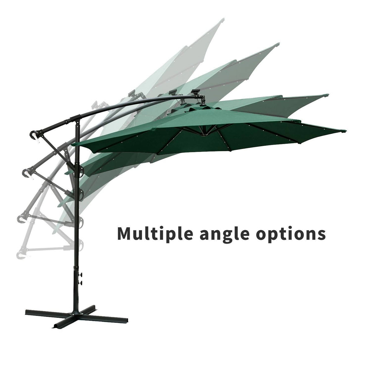10ft Cantilever Patio Umbrella with Cross Base - Blue T307