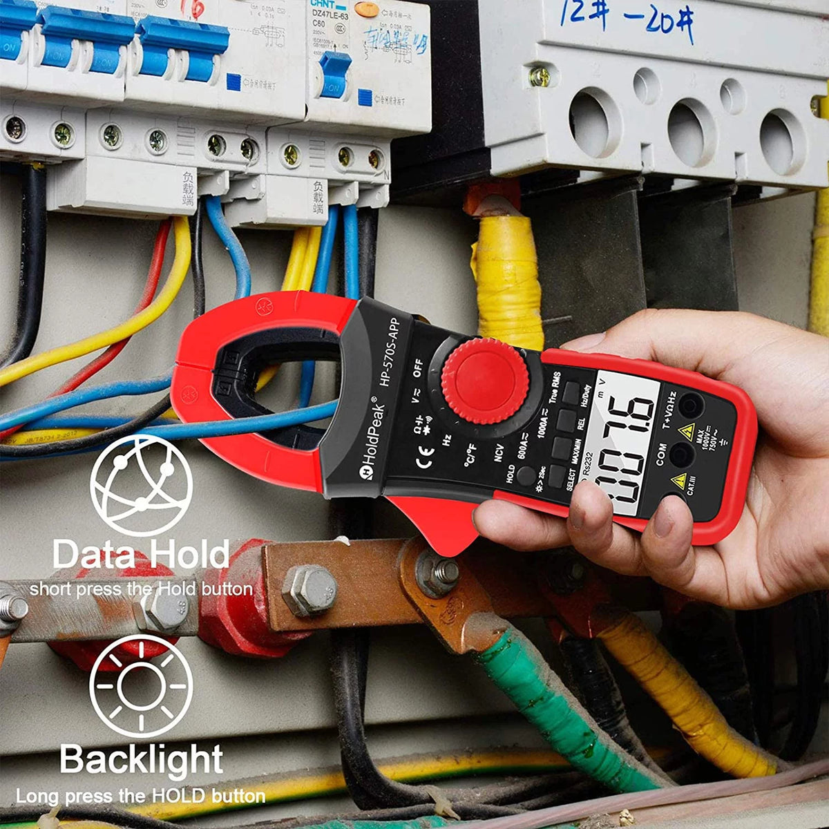Digital Clamp Meter with APP Control AC/DC Tester 6000 counts P5293
