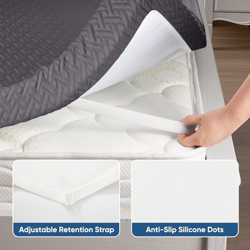 Memory Foam Mattress Topper Queen Size 3 Inch Gel Infused Cooling R311186