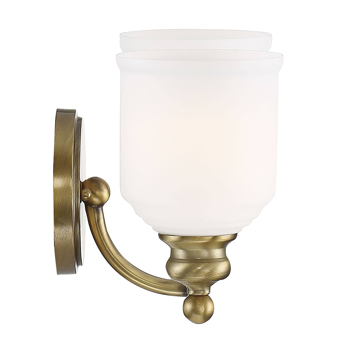 2 Light Warm Brass Bath Light O832
