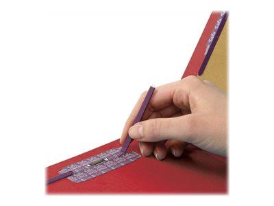 Bright Red Letter Size Classification Folders with Fasteners, 10/Box X8967