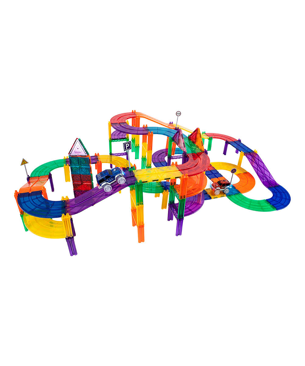 100 Piece Magnetic Building Block Race Track Set J486000