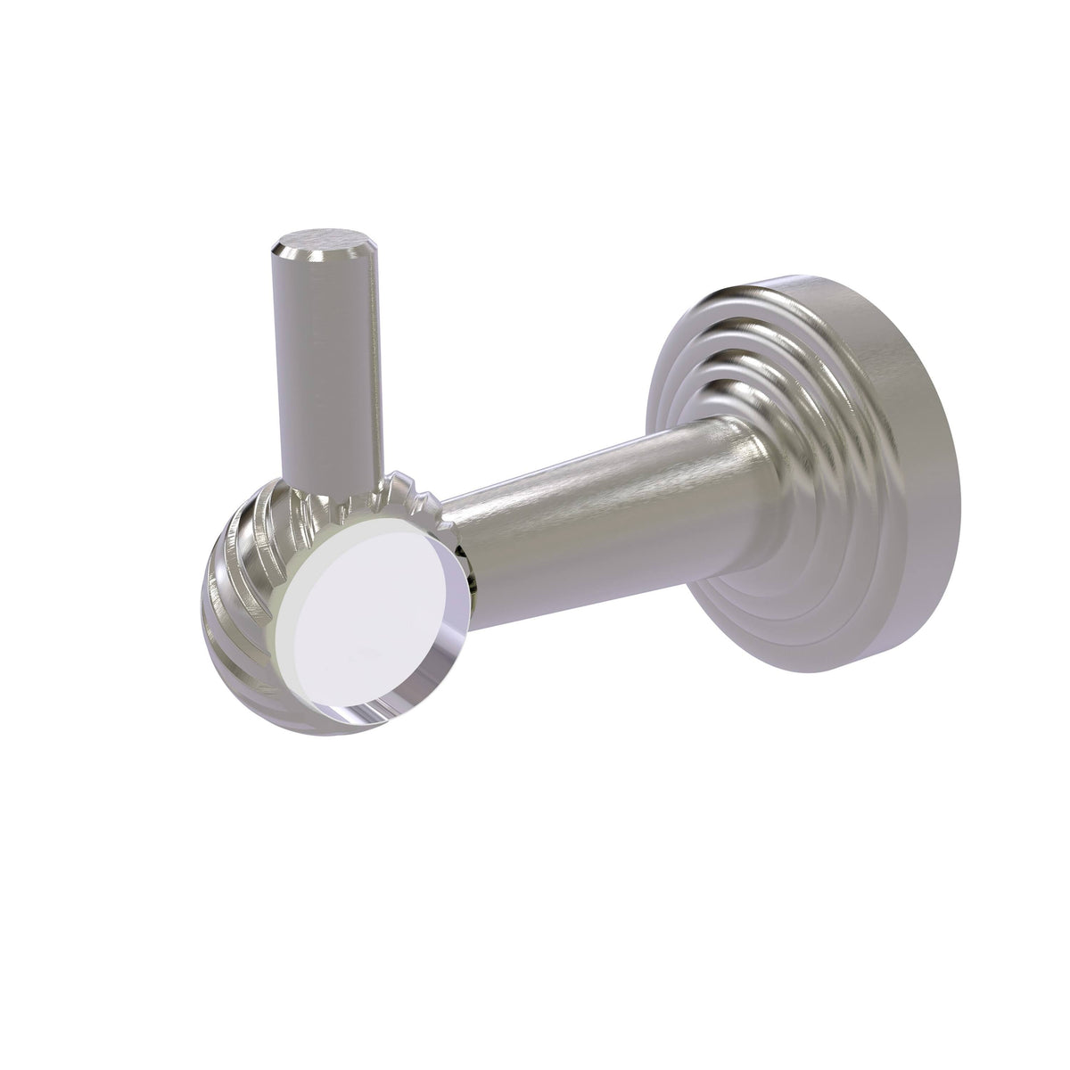 Satin Chrome Robe Hook with Twisted Accents Q77439