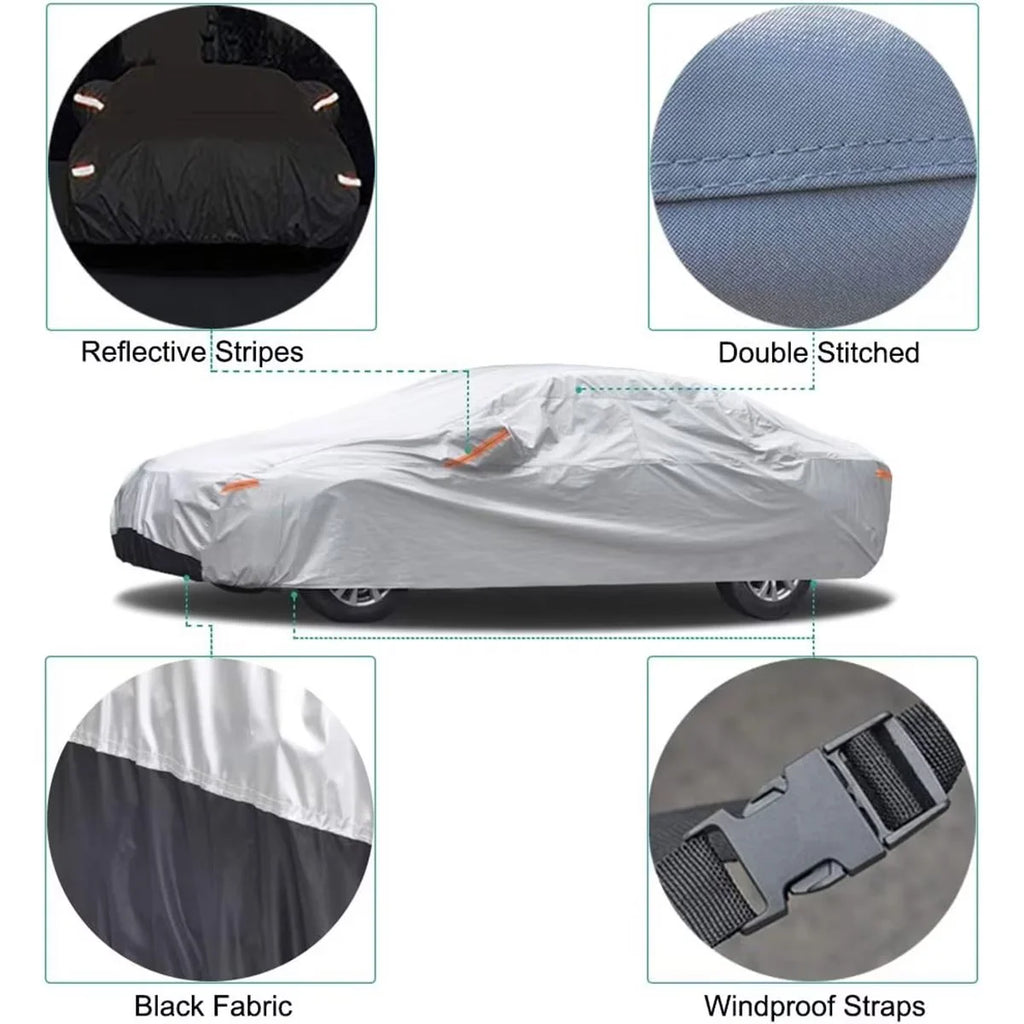 Silver Waterproof Full Exterior Car Cover M3570