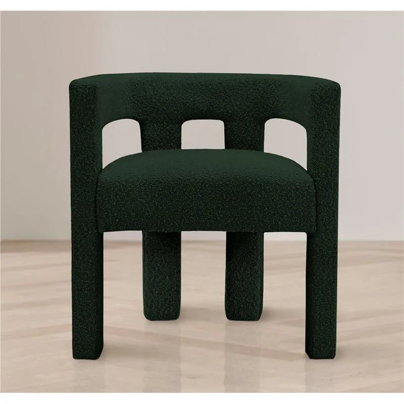 Green Boucle Fabric Accent Dining Chair A269