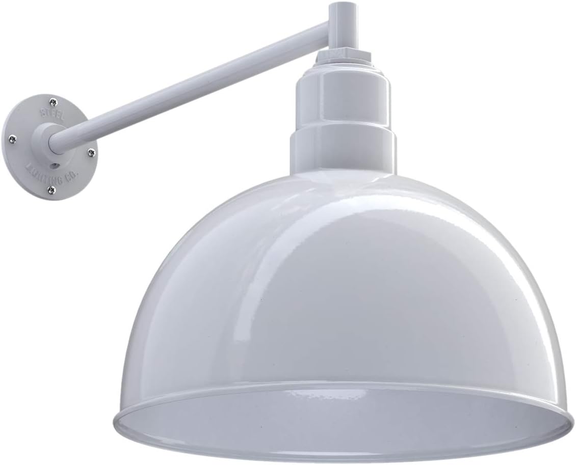 15 inch Bowl Dome Gooseneck Outdoor Wall Mounted Barn Light A46573
