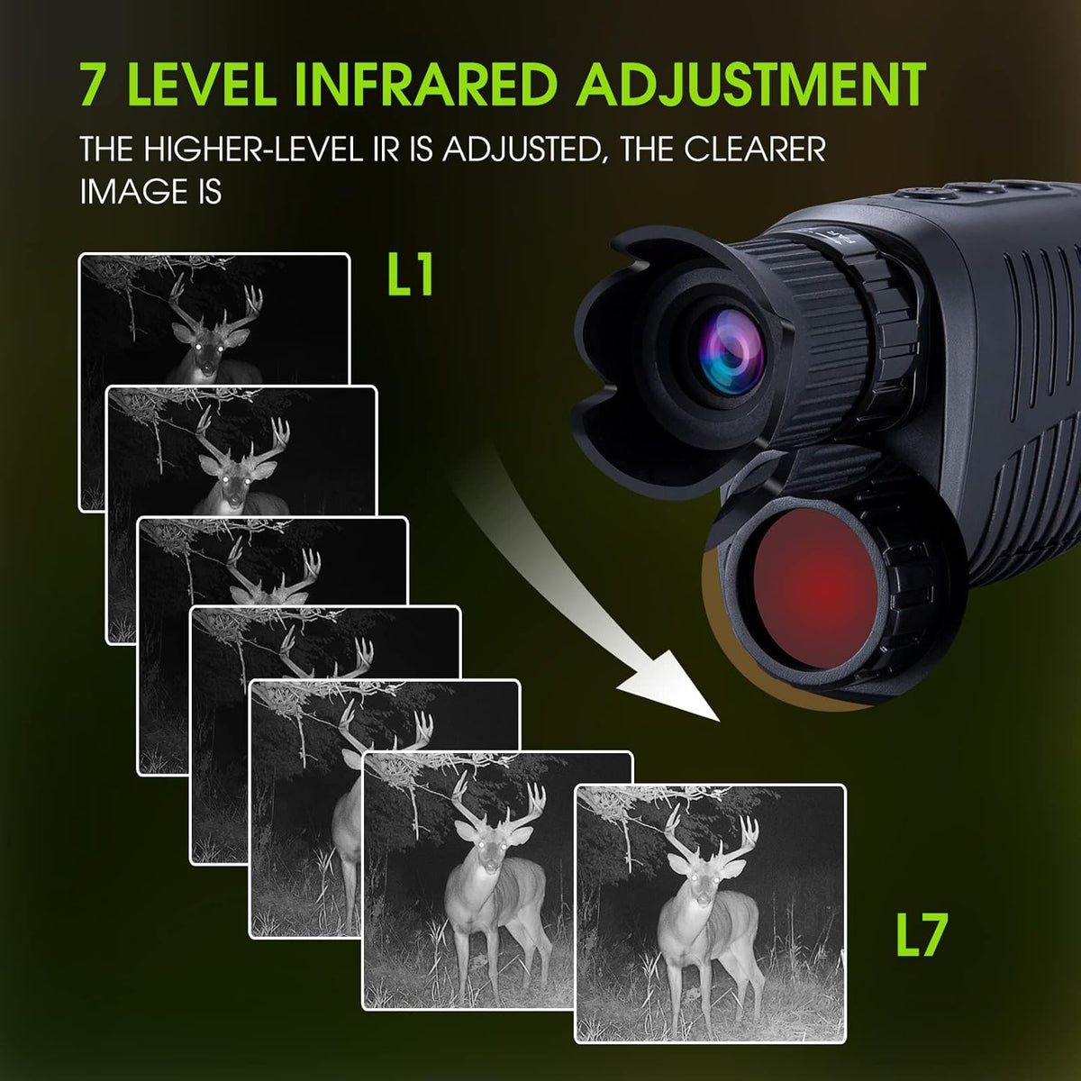 Digital Night Vision Monocular with 32 GB Micro SD Card Z73345
