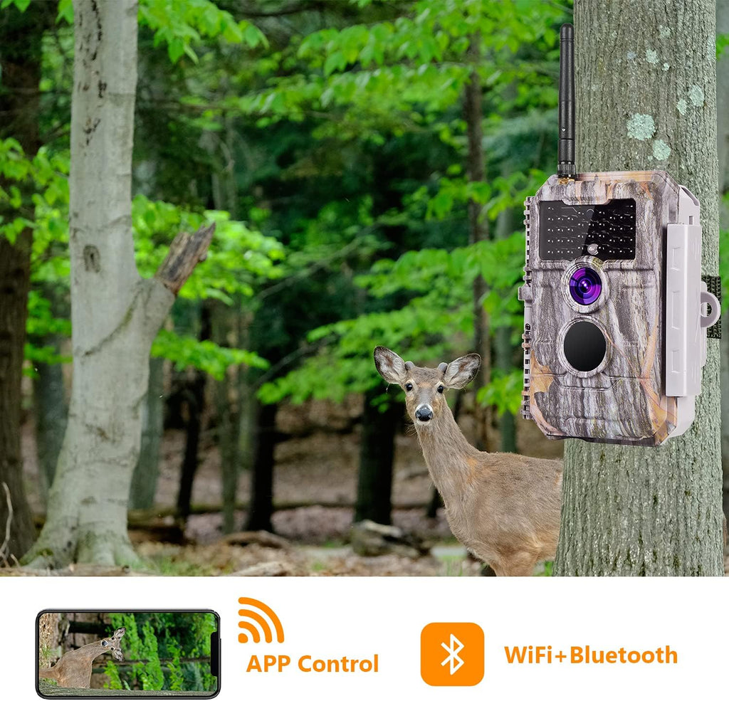 24MP 1296P No Glow Night Vision Waterproof Trail Game Camera Pack of 2 B534