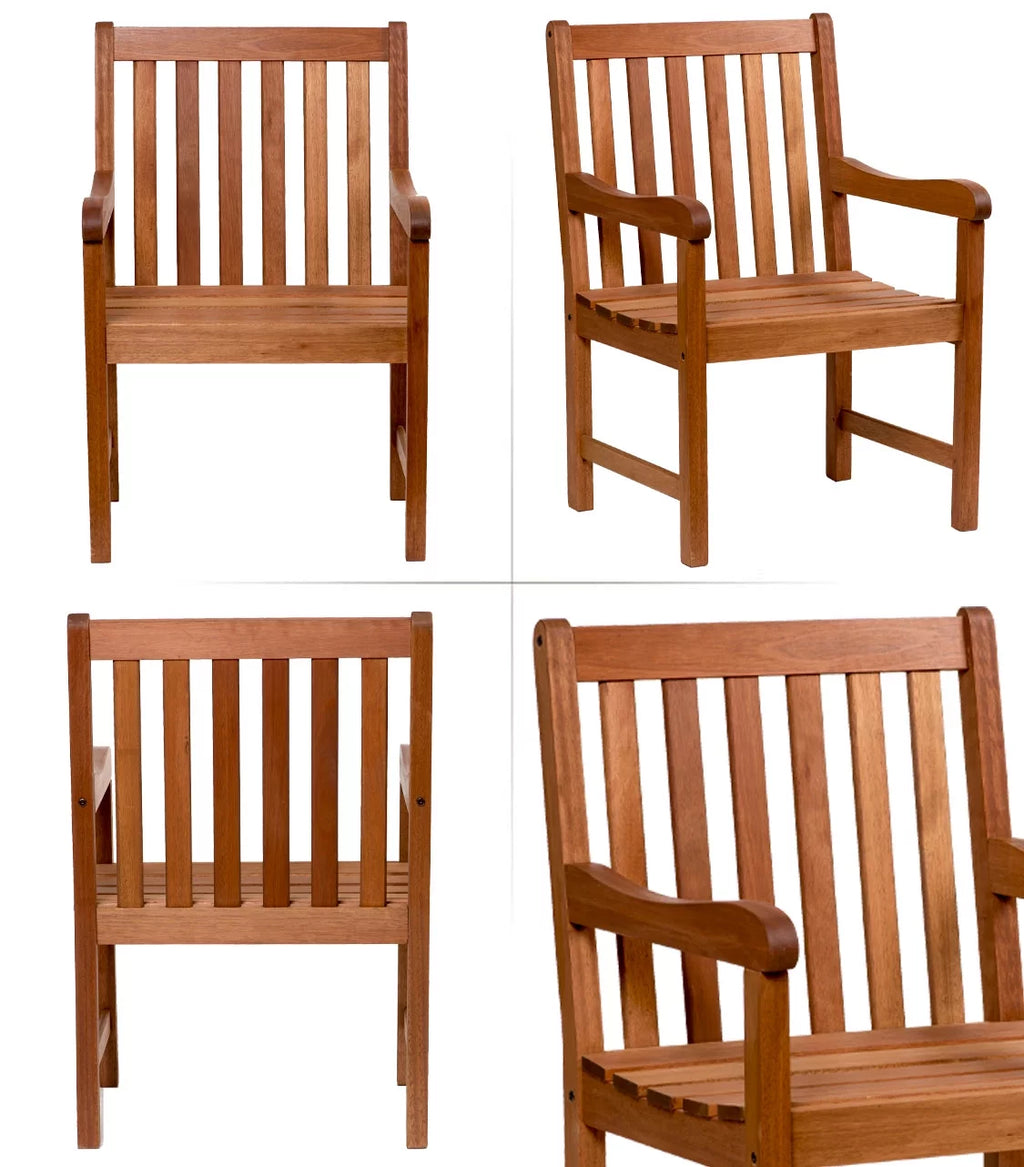 Solid Wood Rectangular Patio Dining Set R341