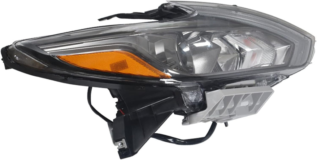 Replacement Halogen Headlight Assembly for 2016 2017 2018 Nissan Altima Black Bezel Chrome Style Right Passenger Side V8006