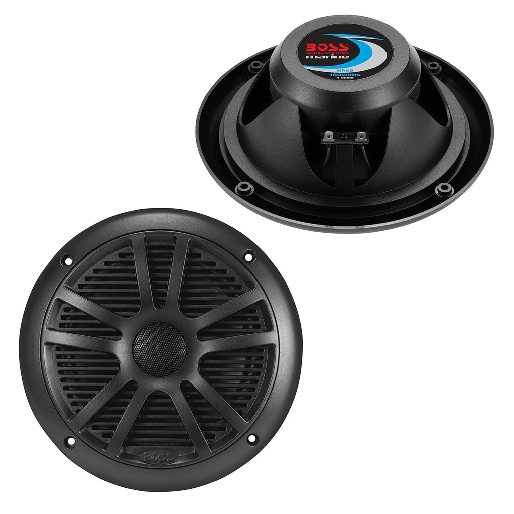 6.5 Dual Cone Marine Full Range Speakers - Black G494