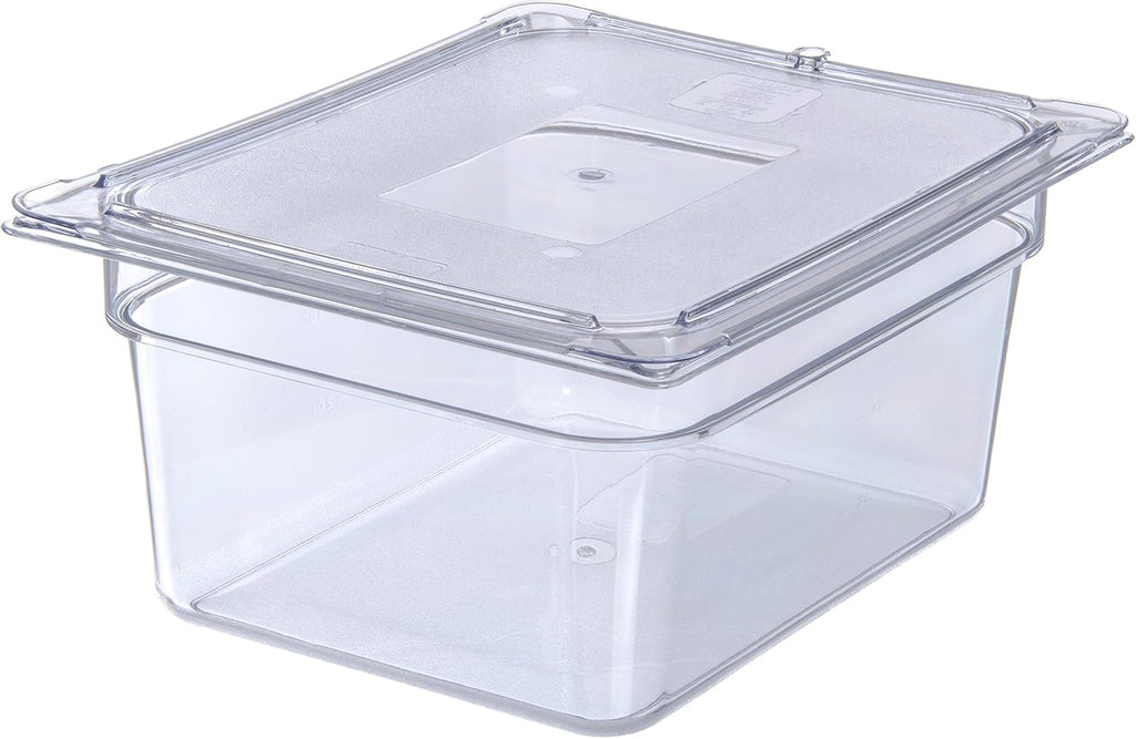 Polycarbonate Half-Size Food Pan, 7.7 qt, Clear, Case of 6 V83142