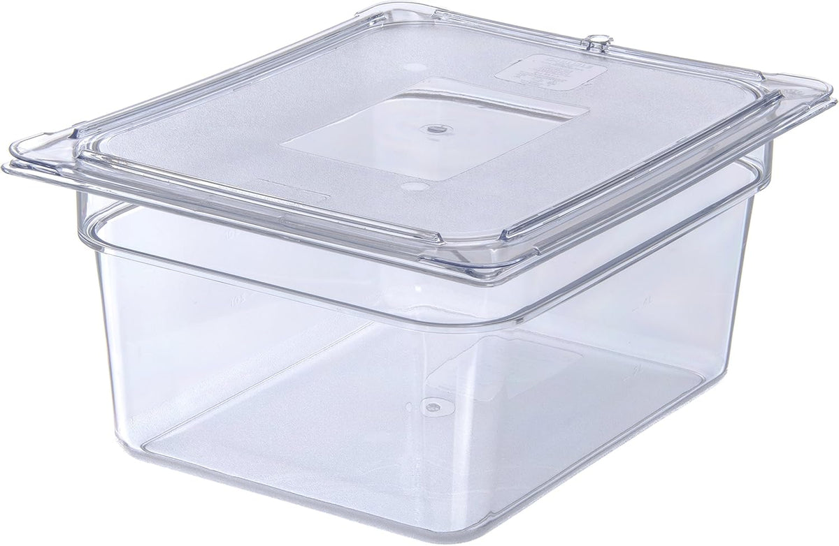Polycarbonate Half-Size Food Pan, 7.7 qt, Clear, Case of 6 V83142