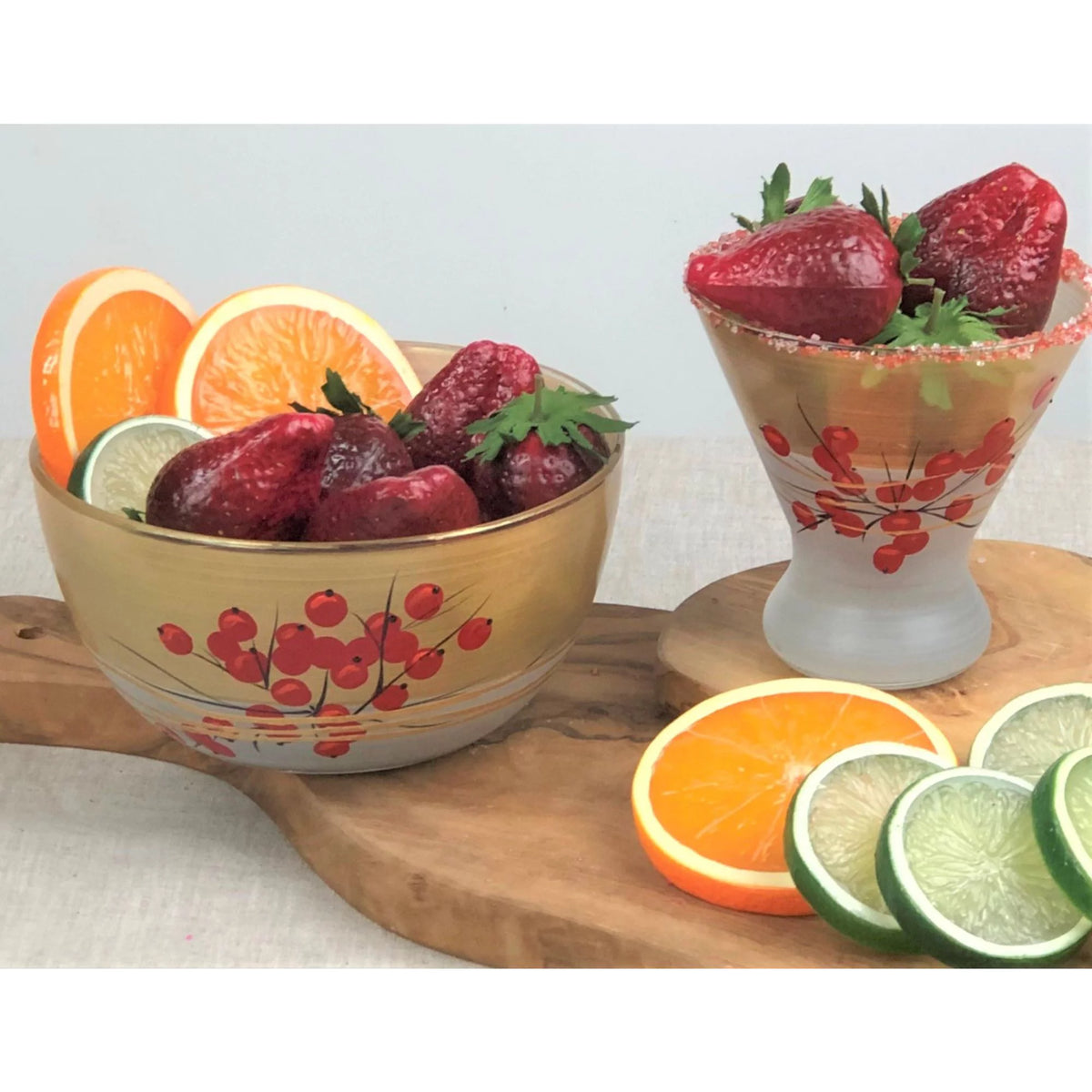 Hand Painted Wine Glasses Set of 2 8.25 oz Q44179