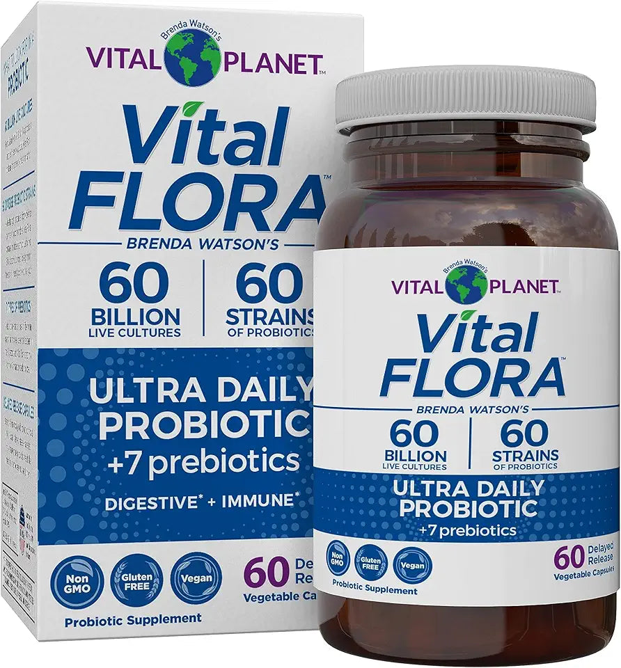60 Billion CFU Probiotic Capsules with Organic Prebiotics O264