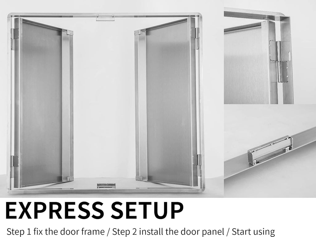 304 Stainless Steel Double Wall Vertical Door 36x21 Inch F463