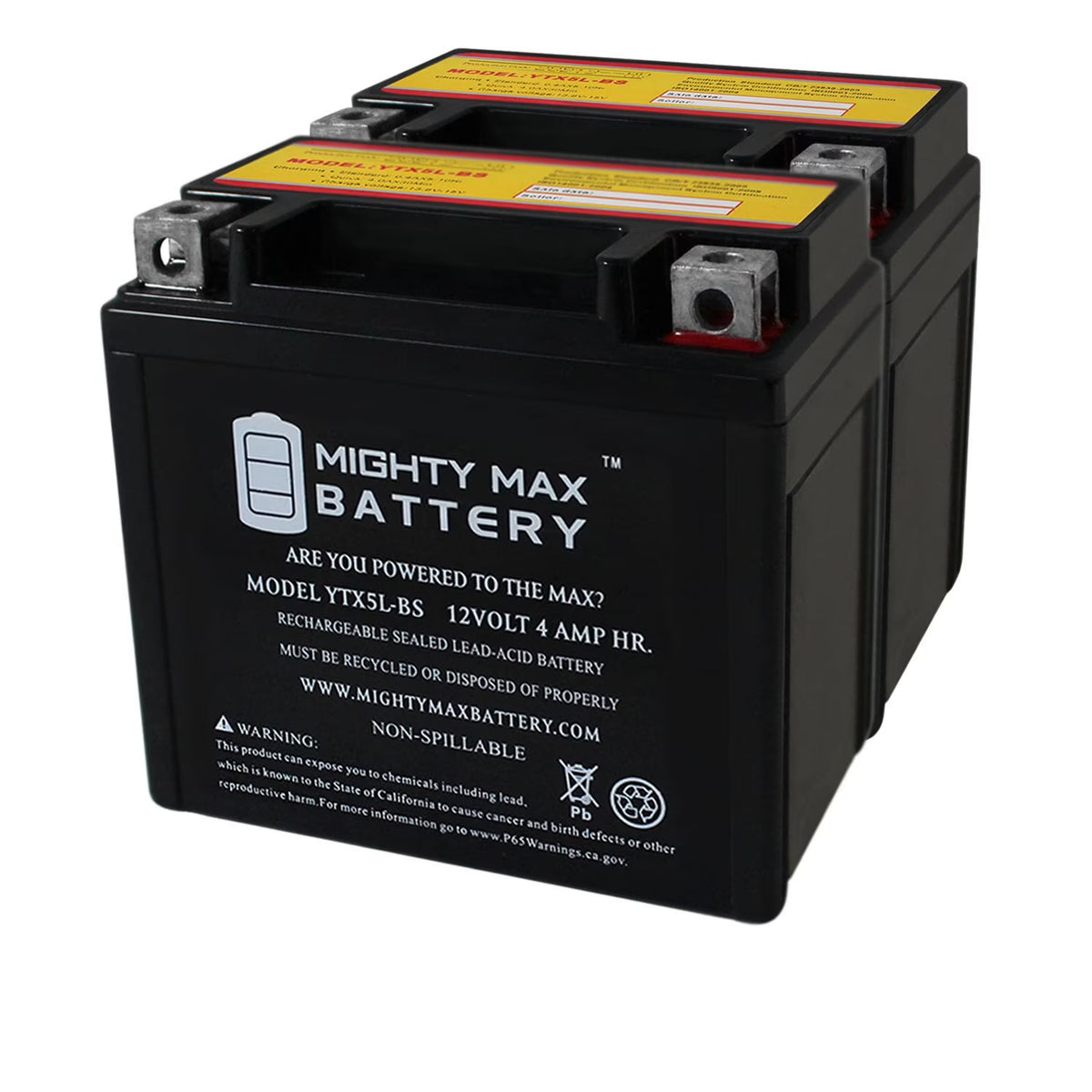 2 Pack Motorcycle Battery B163369