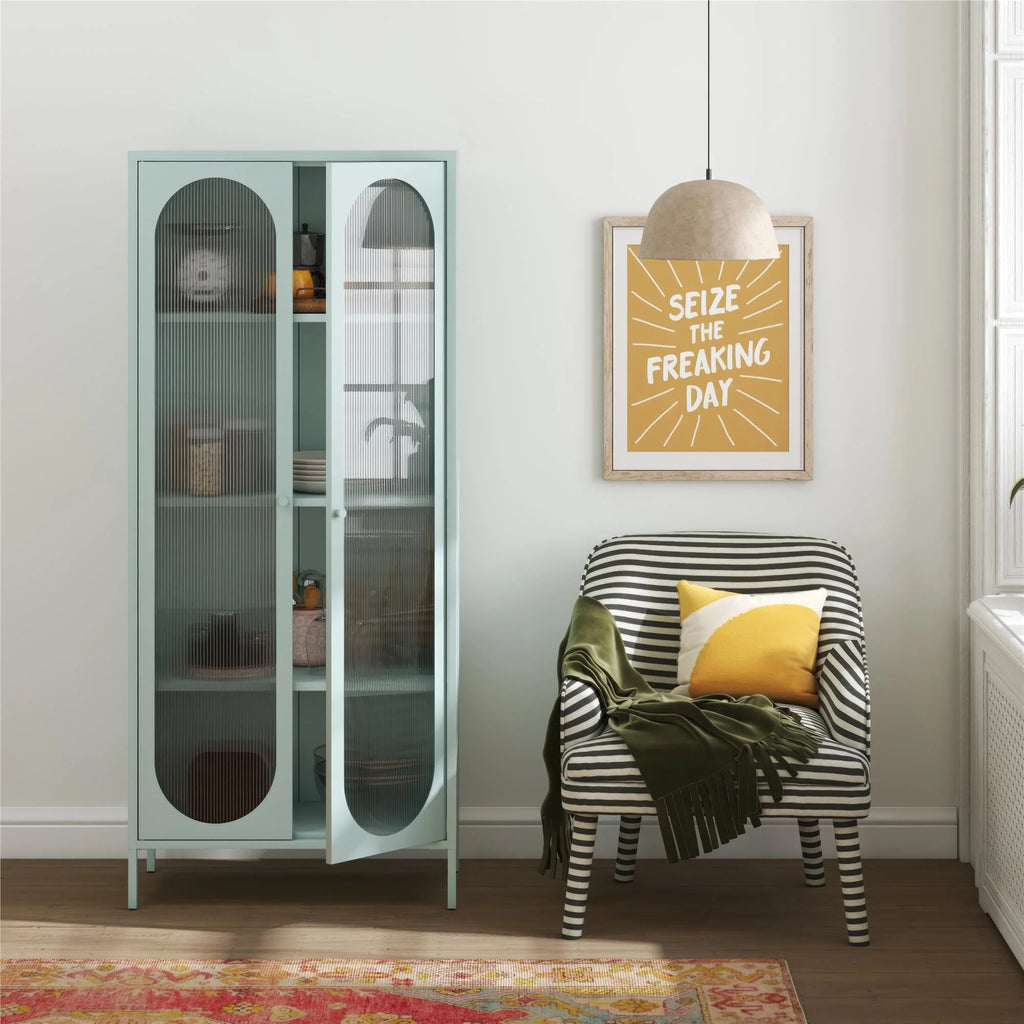 2-Door Accent Cabinet with Fluted Glass L269699