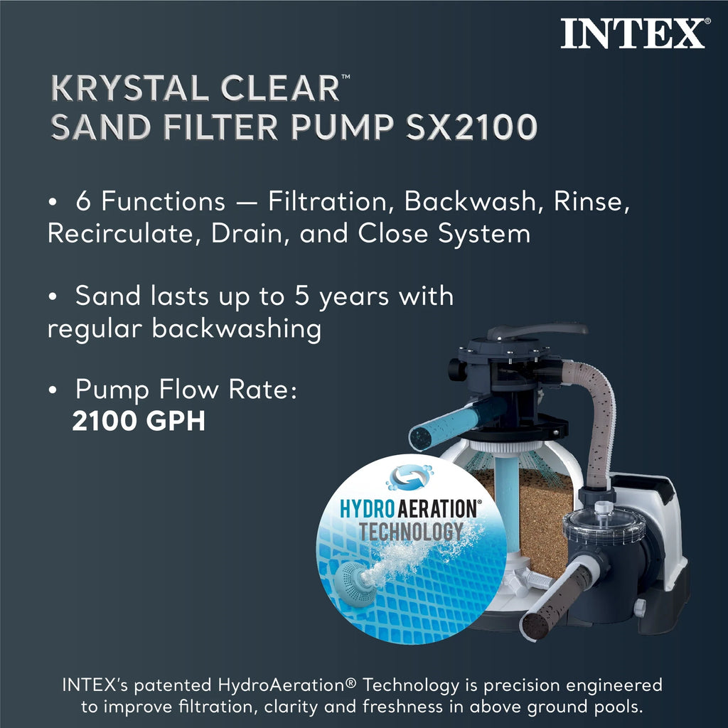 Round Frame Above Ground Swimming Pool with Sand Filter Pump A85355