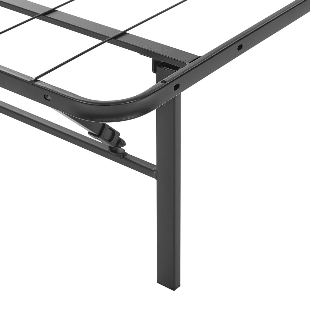 14 Convertible High Platform Metal Bed Frame, Twin/Full, Black Y8934