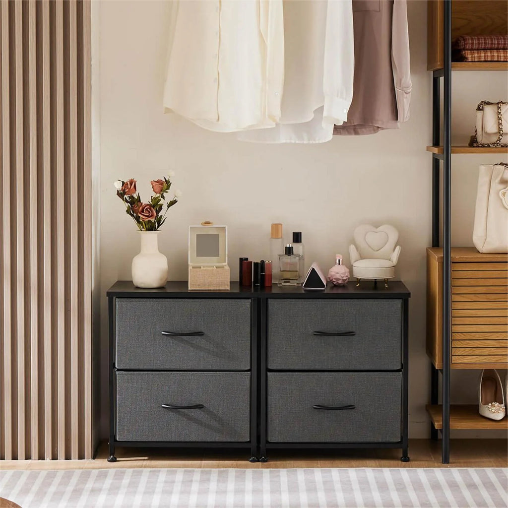 Wood Nightstand with 2 Drawers P102