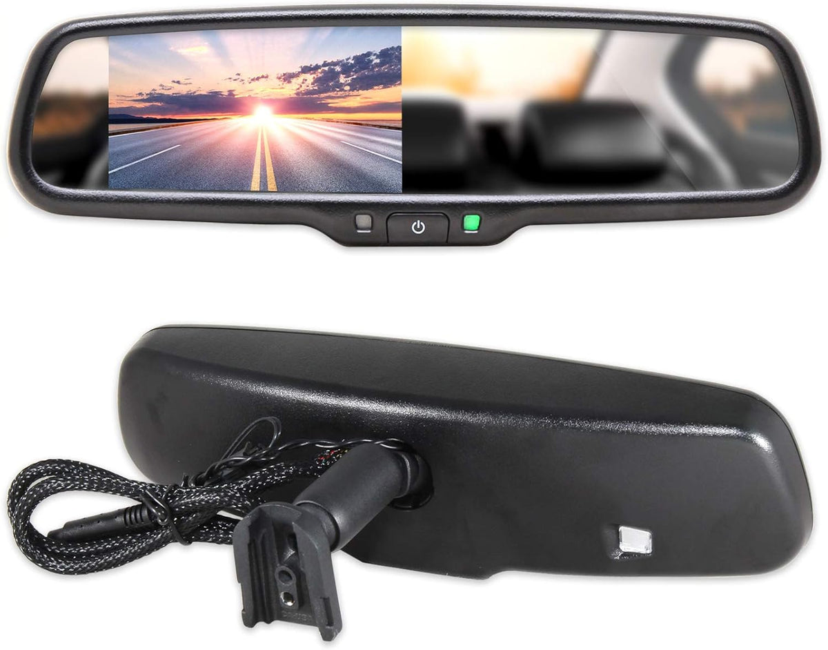 4.3 LCD Screen Auto Dimming Rear View Mirror with Universal Mount Y16223