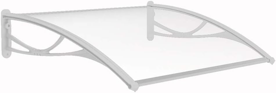 Gray Polycarbonate Door/Window Awning, 47"W x 35"D K107282